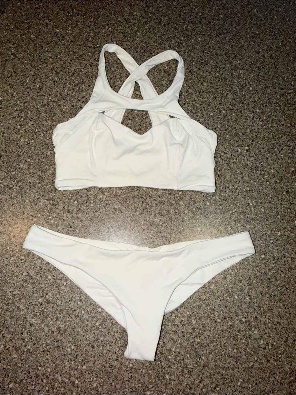 Boys + Arrows white bikini swimsuit